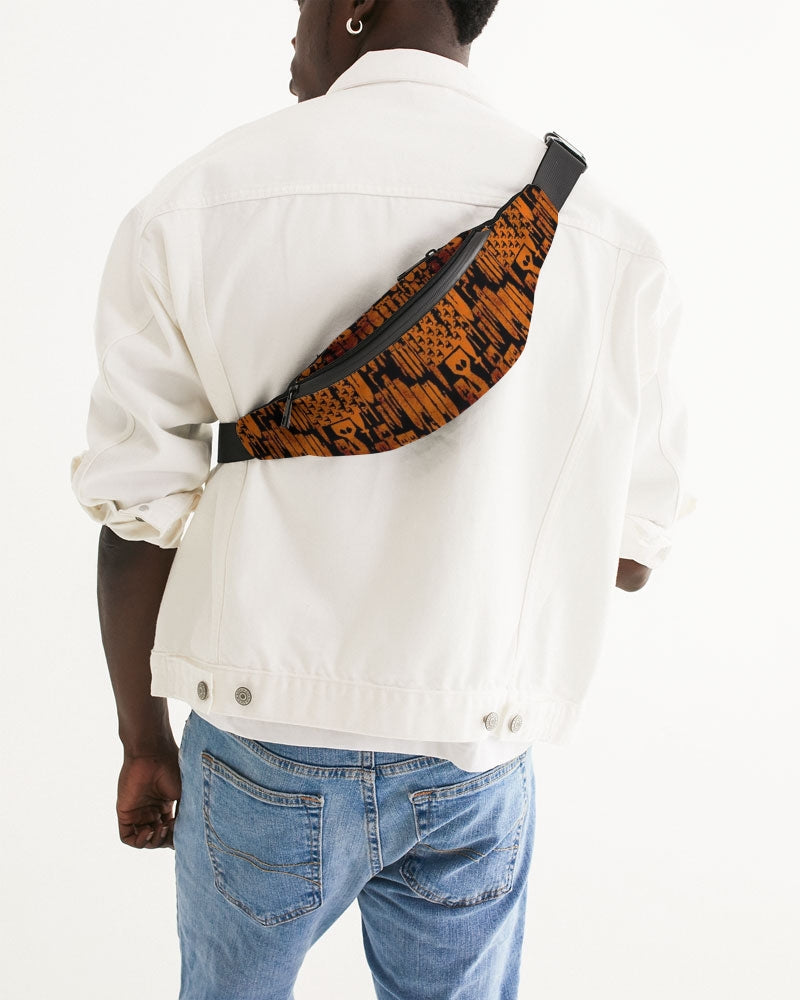 Print On Demand - Crossbody Sling Bag - "EOD Bomb Flag" (Orange on Black)